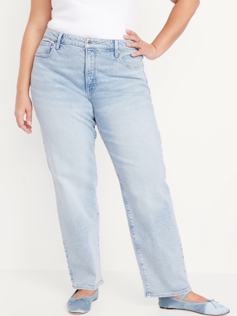 Old Navy Size 22 Plus Light Wash High-Rise Women’s Straight Jeans NWT